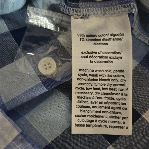 Tommy Hilfiger Women’s Blue Plaid Button Down Shirt Long Sleeve Casual Cotton S - Picture 8 of 13